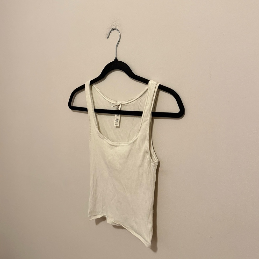 SKIMS Cotton Rib Cream Tank Top